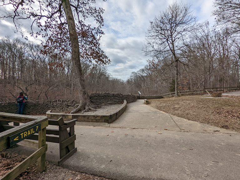ADA accessible Falls Overlook on Trail 7 at Clifty Falls State Park