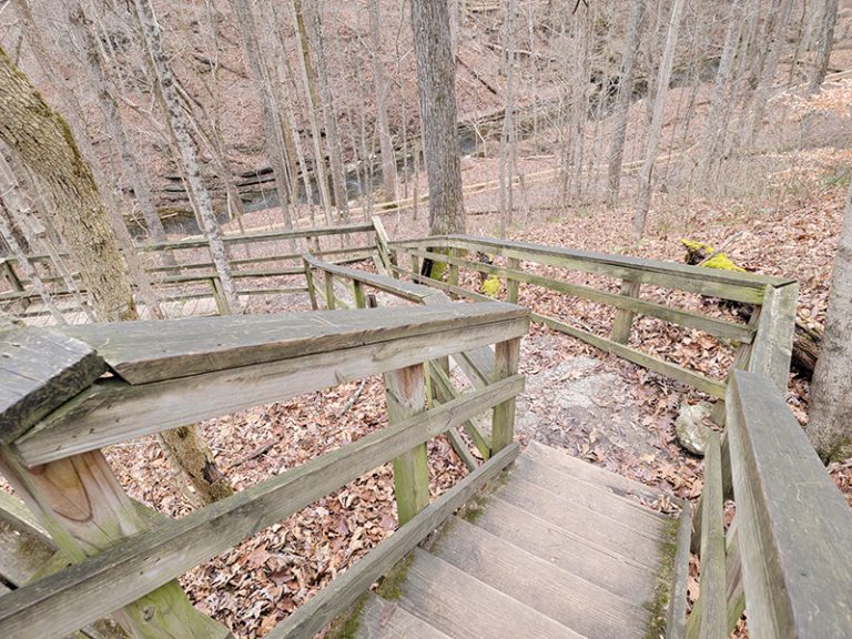 Hiking Trail Staircase at Clifty Falls State Park