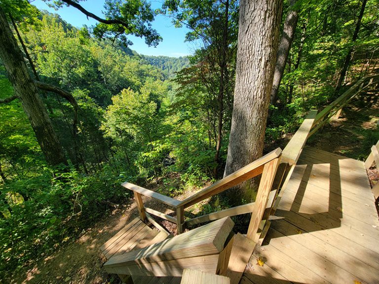 Stairs to Hiking Trail 2 at Clifty Falls State Park