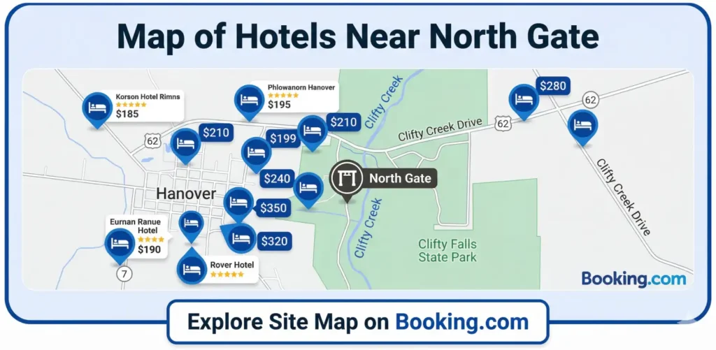 maps of hotel near north gate